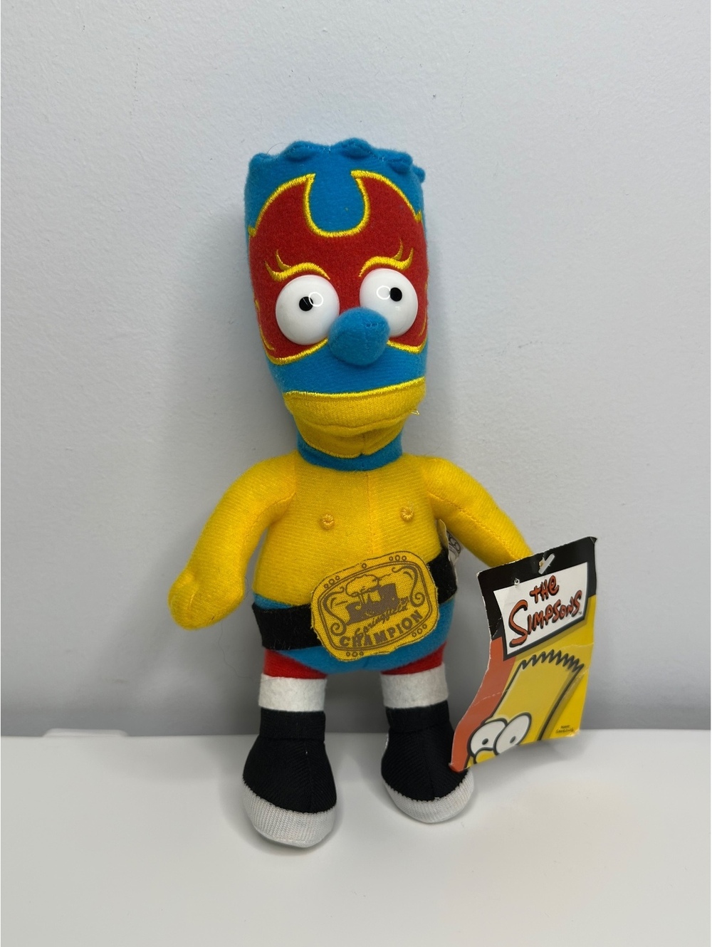 The Simpsons Homer Simpson Luchador Wrestler Plush Nanco 2008 NWT 10”